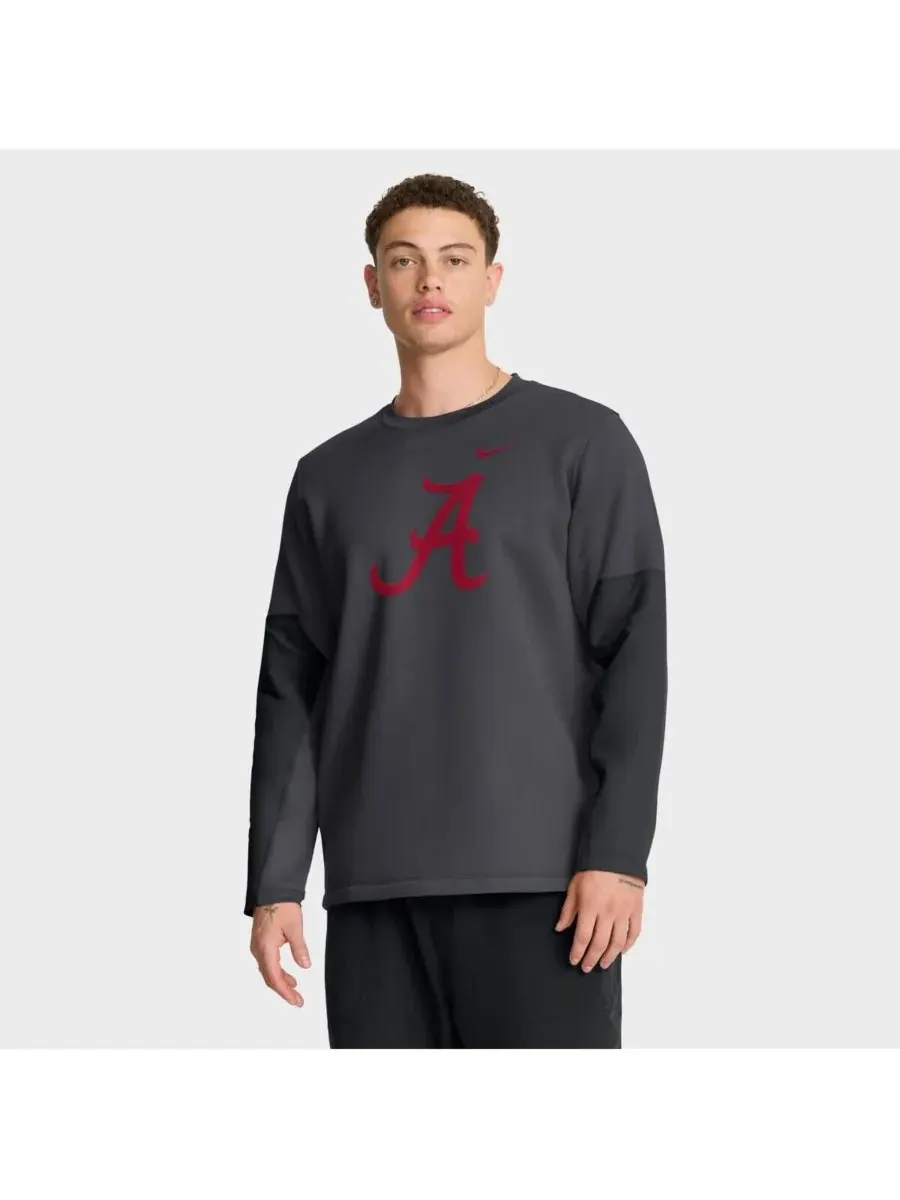 Nike Мужская футболка с длинным рукавом цвета антрацит с надписью "Alabama Crimson Tide 2025 — изображение 1 из 5, серый