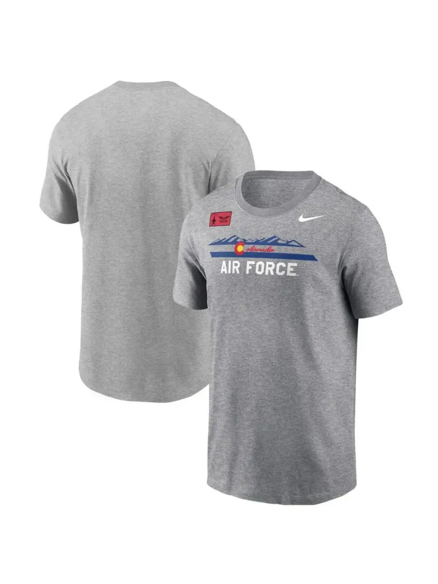 Nike Мужская серая футболка Air Force Falcons APLS Fighting Falcon Collection Rivalry — изображение 1 из 3, серый