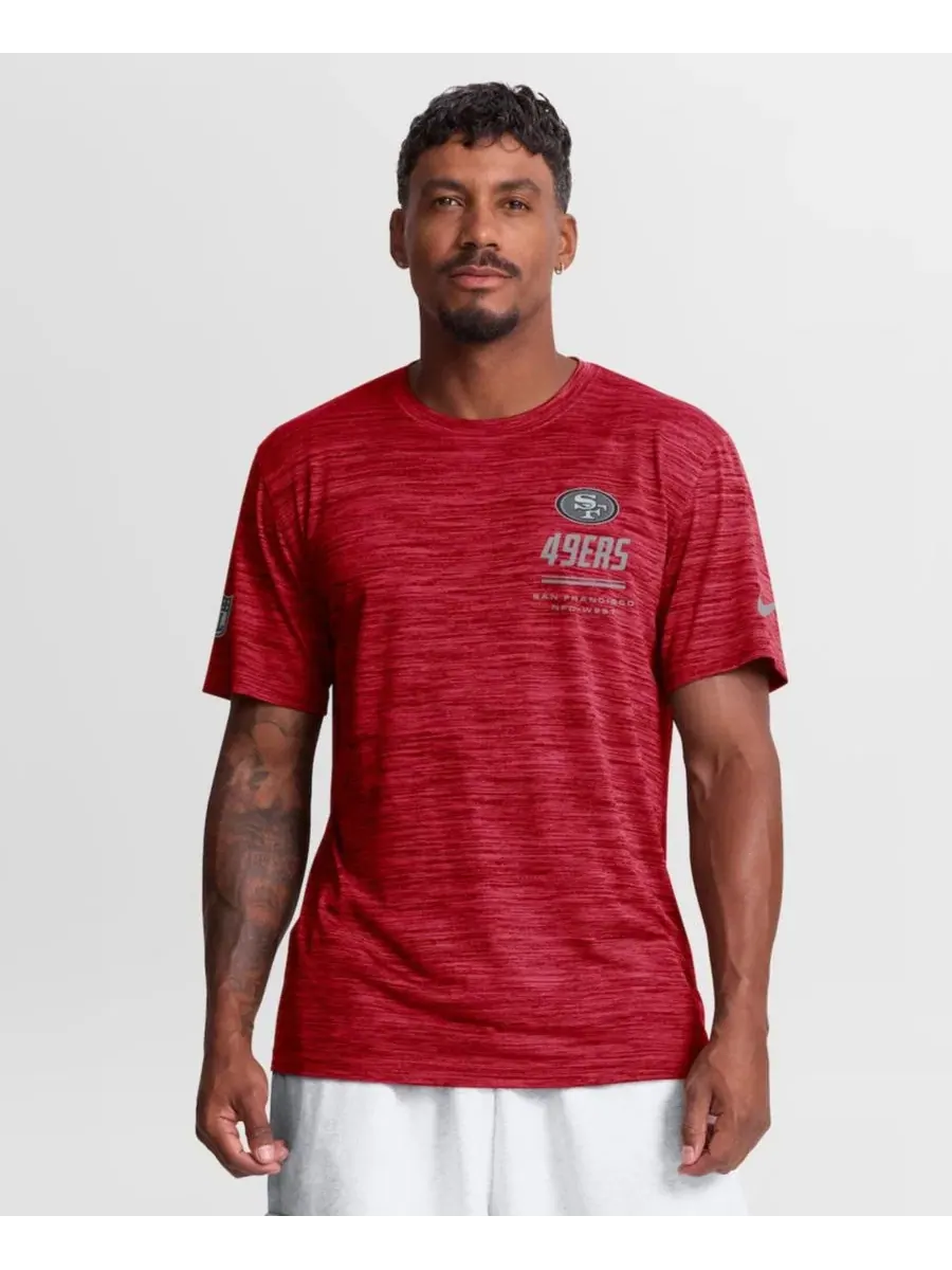 Футболка Nike San Francisco 49ers Sideline Double Covered Dri-FIT Velocity — изображение 1 из 5, алый