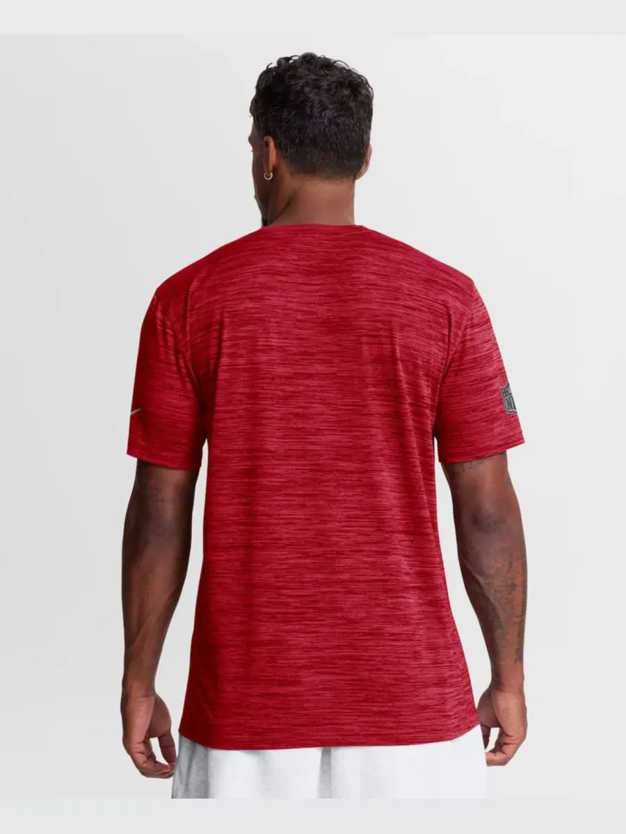 Футболка Nike San Francisco 49ers Sideline Double Covered Dri-FIT Velocity — изображение 4 из 5, алый