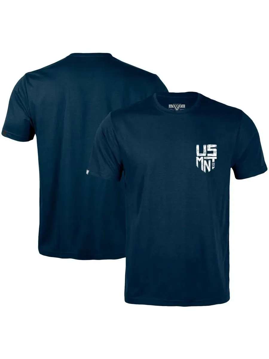 Футболка с коротким рукавом и принтом USMNT Little Richmond Scribble LevelWear — изображение 1 из 3, темно-синий