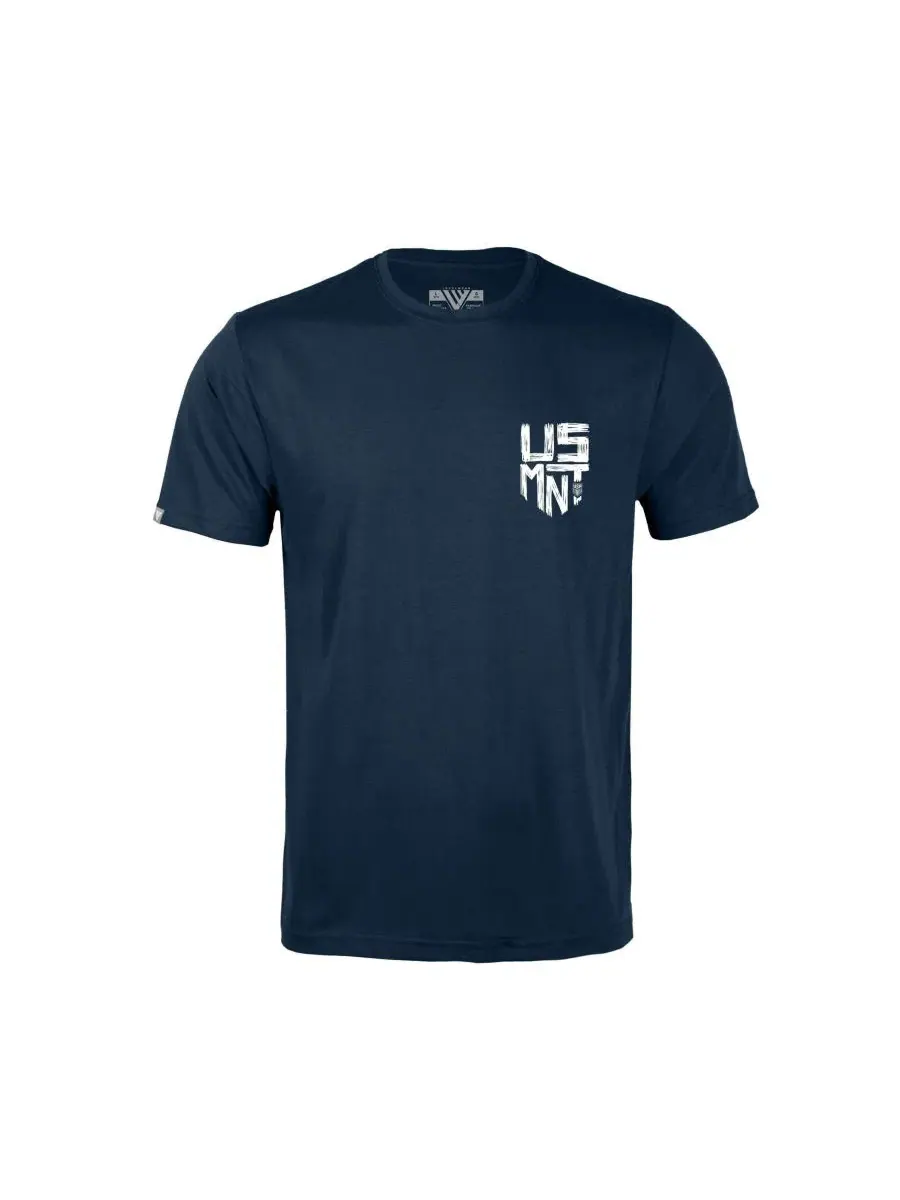 Футболка с коротким рукавом и принтом USMNT Little Richmond Scribble LevelWear — изображение 2 из 3, темно-синий