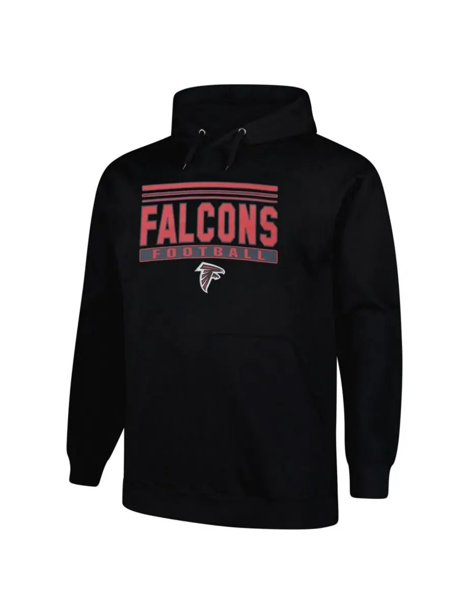 Fanatics Мужская черная толстовка с капюшоном Atlanta Falcons Big Tall Pop — изображение 3 из 3, черный