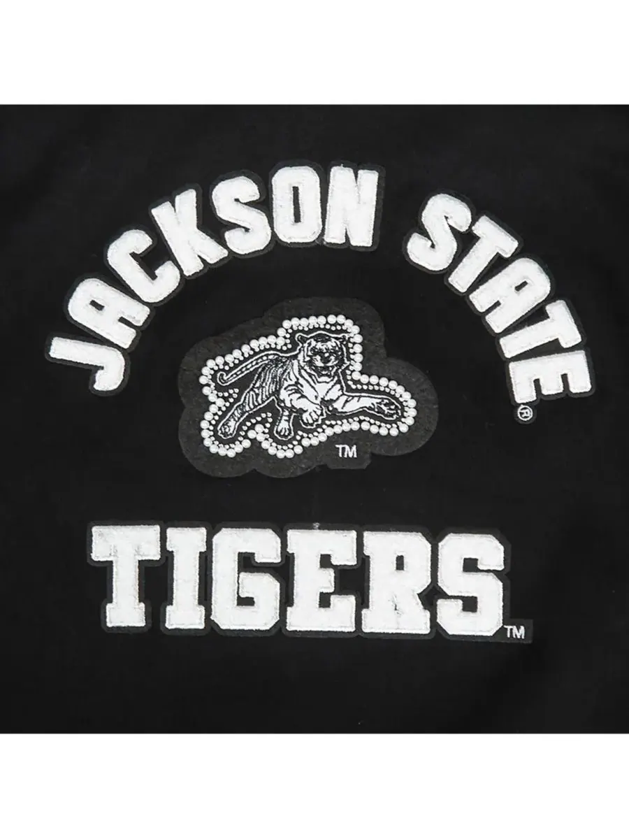 Pro Standard Женская черная укороченная толстовка с символикой команды Jackson State Tigers — изображение 2 из 5, черный