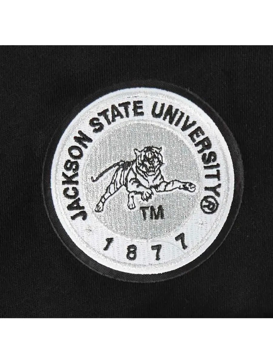 Pro Standard Женская черная укороченная толстовка с символикой команды Jackson State Tigers — изображение 3 из 5, черный