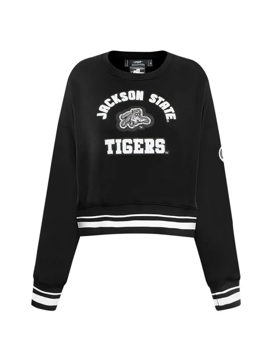 Pro Standard Женская черная укороченная толстовка с символикой команды Jackson State Tigers — изображение 5 из 5, черный