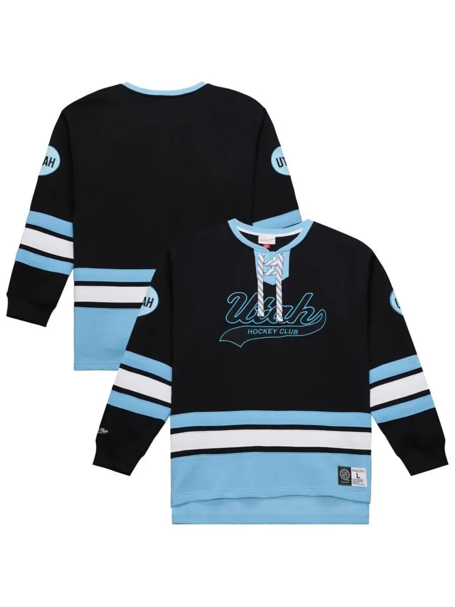 Mitchell & Ness Мужская черная толстовка Utah Mammoth Heritage на шнуровке — изображение 1 из 3, черный