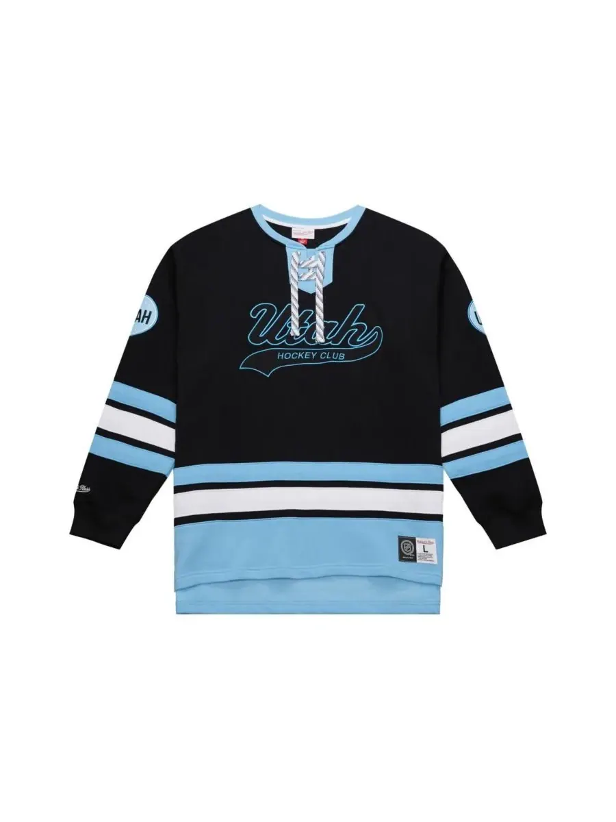 Mitchell & Ness Мужская черная толстовка Utah Mammoth Heritage на шнуровке — изображение 2 из 3, черный