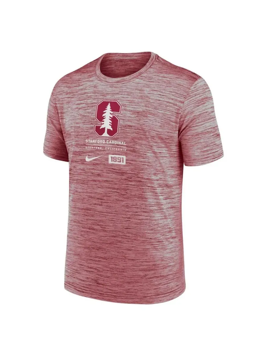Мужская футболка Cardinal Stanford Cardinal Campus Center Block Velocity Performance Nike — изображение 3 из 3, красный
