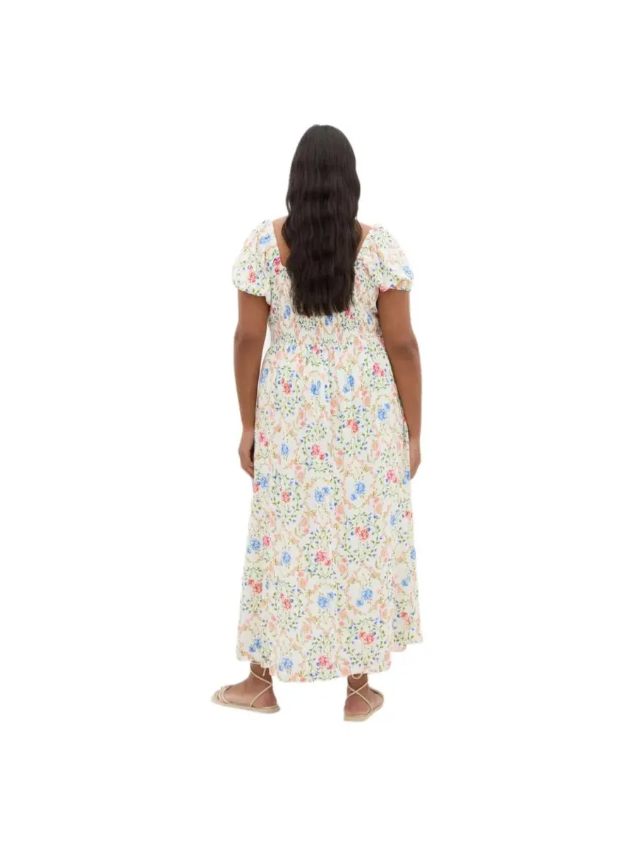 Женское длинное платье Abbie с короткими рукавами и принтом в виде букета CITY CHIC, Coastal Bouquet — изображение 2 из 5