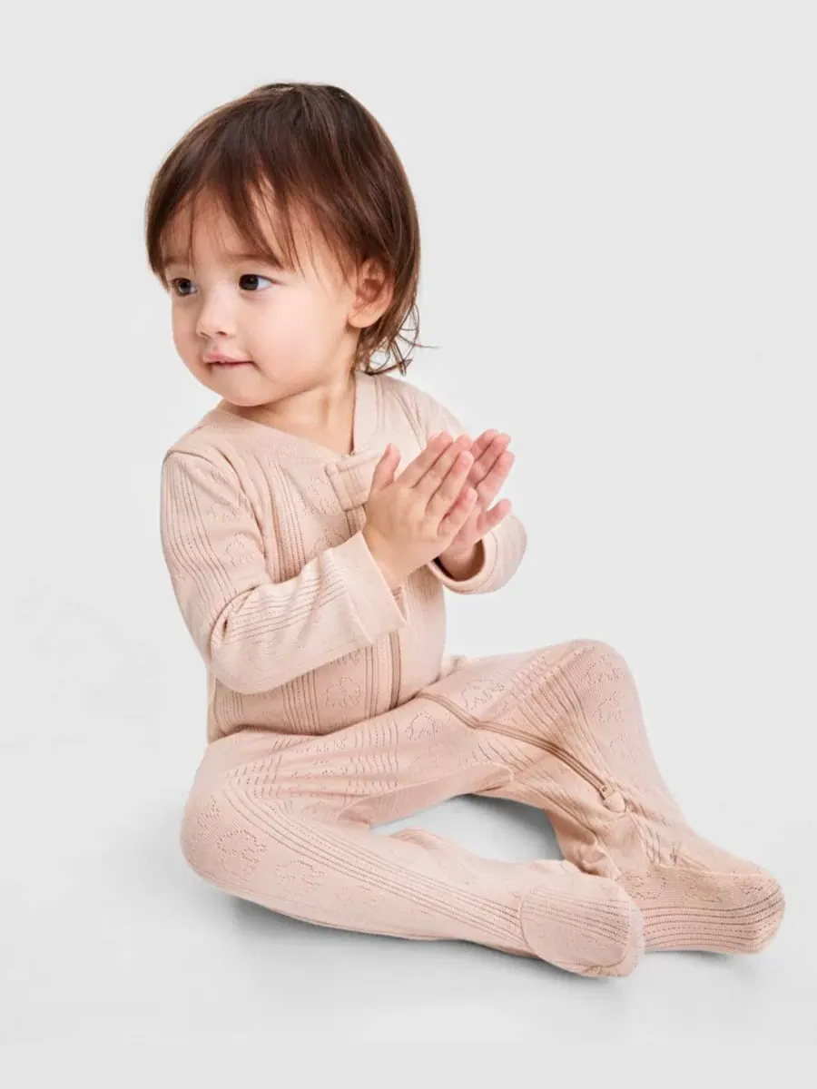 Детский комбинезон Everyday Baby Essentials для мальчиков из хлопка с ажурной отделкой и — изображение 2 из 4