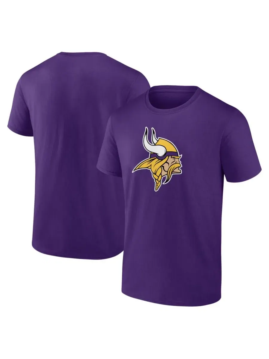 Футболка с принтом Primary Logo Minnesota Vikings Logo Athletic — изображение 1 из 3, фиолетовый