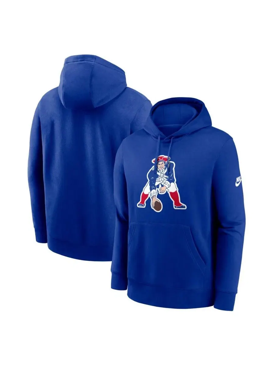 Толстовка с капюшоном Nike с принтом New England Patriots — изображение 1 из 3, королевский