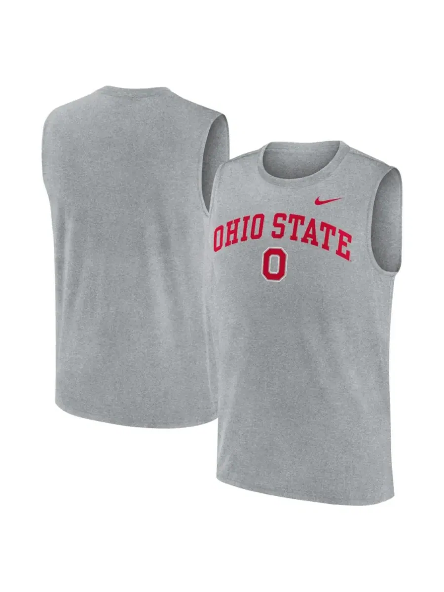 Мужская майка-безрукавка с принтом Ohio State Buckeyes Nike — изображение 1 из 3, серый