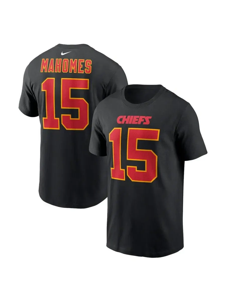 Футболка с длинным рукавом Patrick Mahomes Nike — изображение 1 из 3, черный