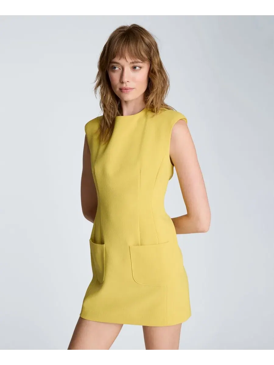 Платье миди без рукавов с круглым вырезом Kenneth Cole, Pear — изображение 4 из 7