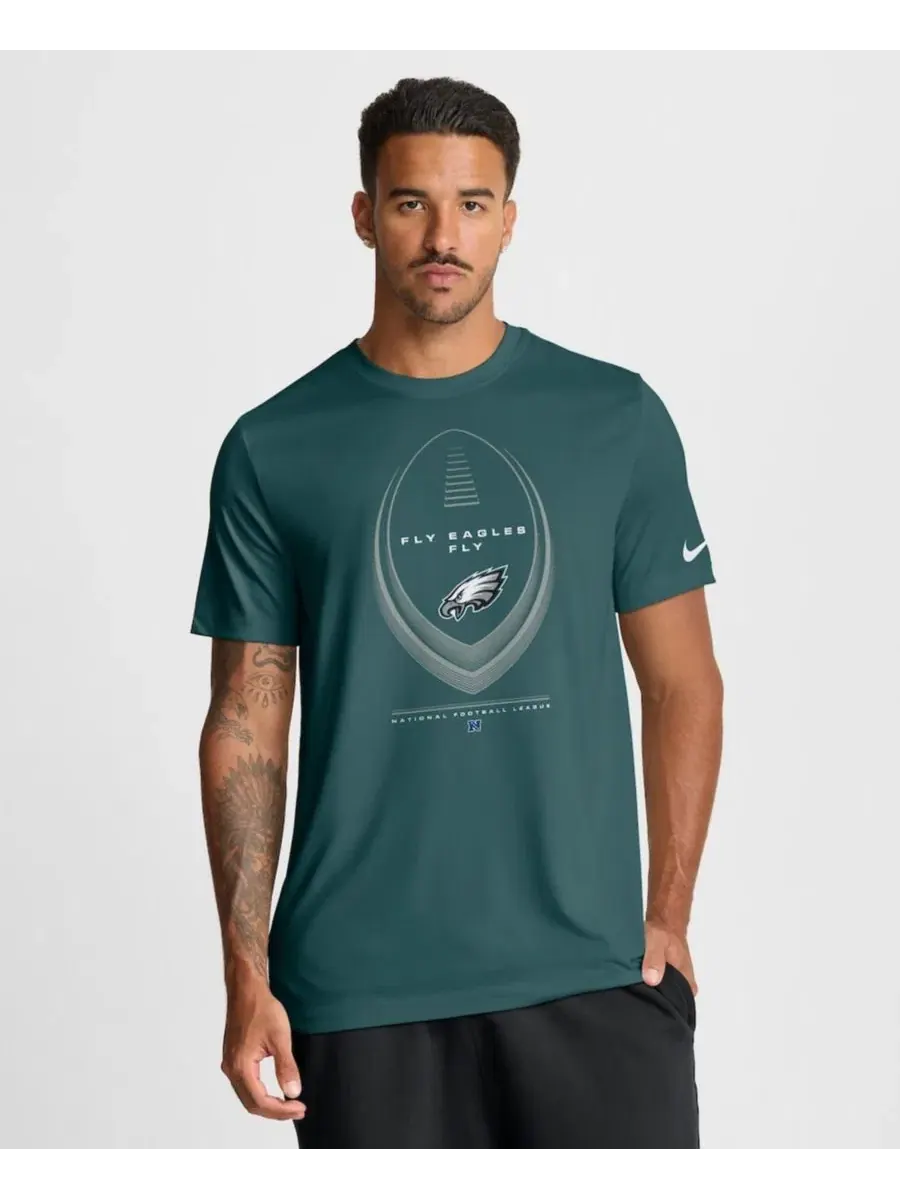 Футболка с длинным рукавом Dri-FIT Philadelphia Eagles Legend Icon Nike — изображение 1 из 5, зеленый