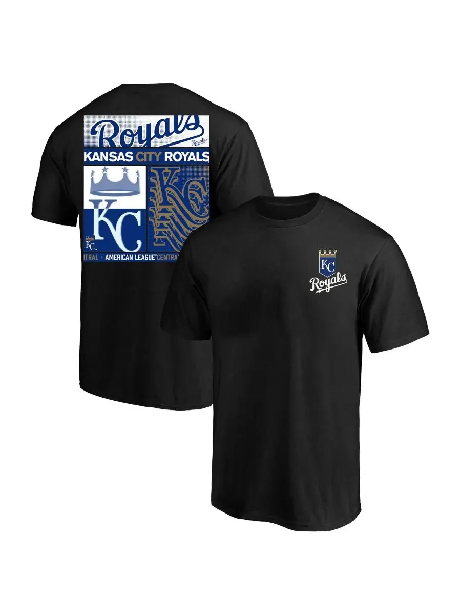 Футболка с двусторонним принтом Big Tall Kansas City Royals Fanatics — изображение 1 из 3, черный