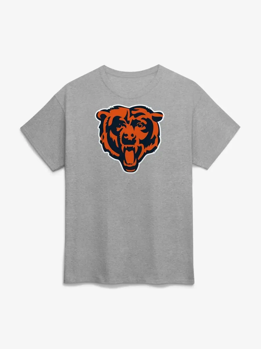 Футболка с логотипом команды Chicago Bears Logo Athletic — изображение 1 из 2, серый