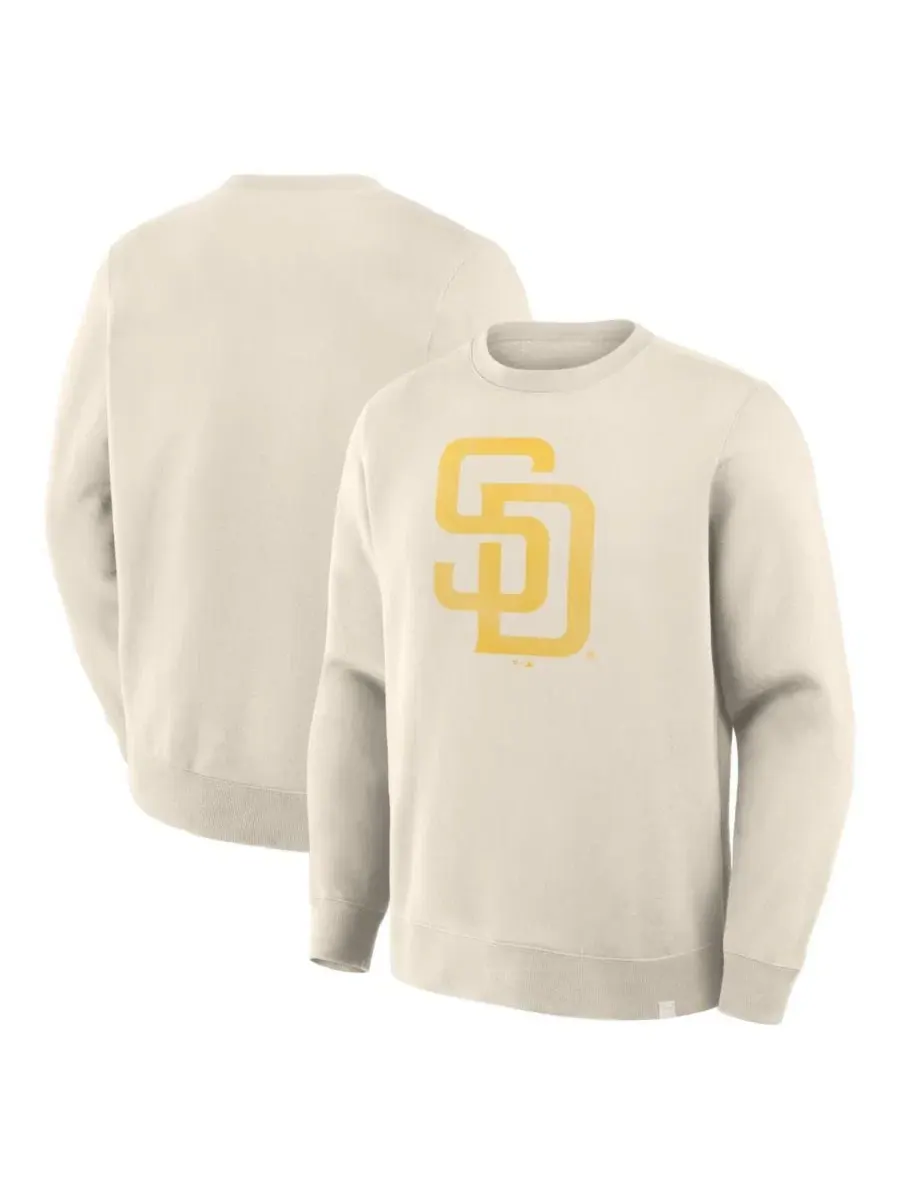 Свитшот Legacy с логотипом San Diego Padres Fanatics — изображение 1 из 3, бежевый
