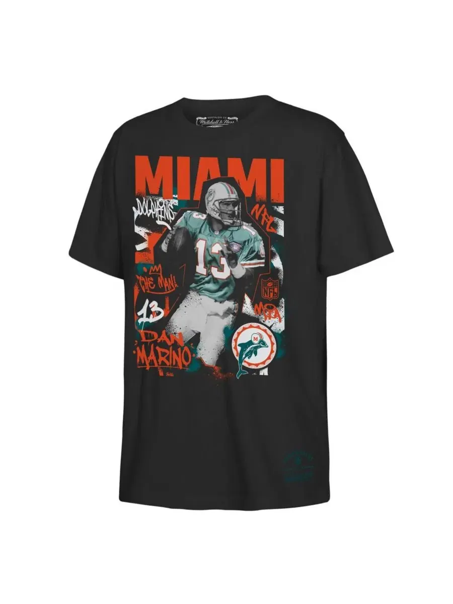 Футболка с длинным рукавом Dan Marino Star Player Mitchell & Ness — изображение 1 из 1, черный