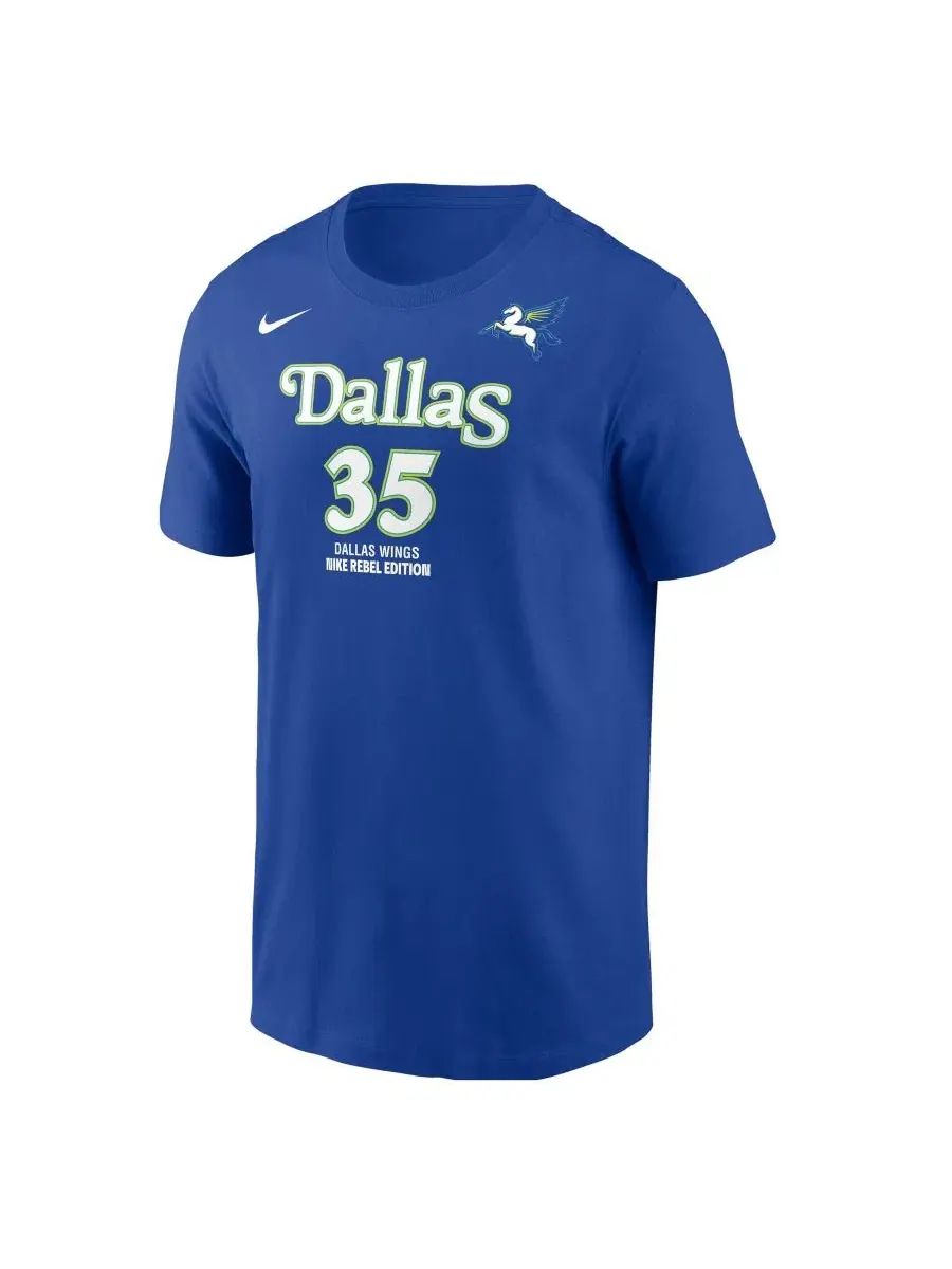 Футболка с принтом Azzi Fudd Dallas Wings Rebel Edition Name & Number Nike — изображение 2 из 3, синий