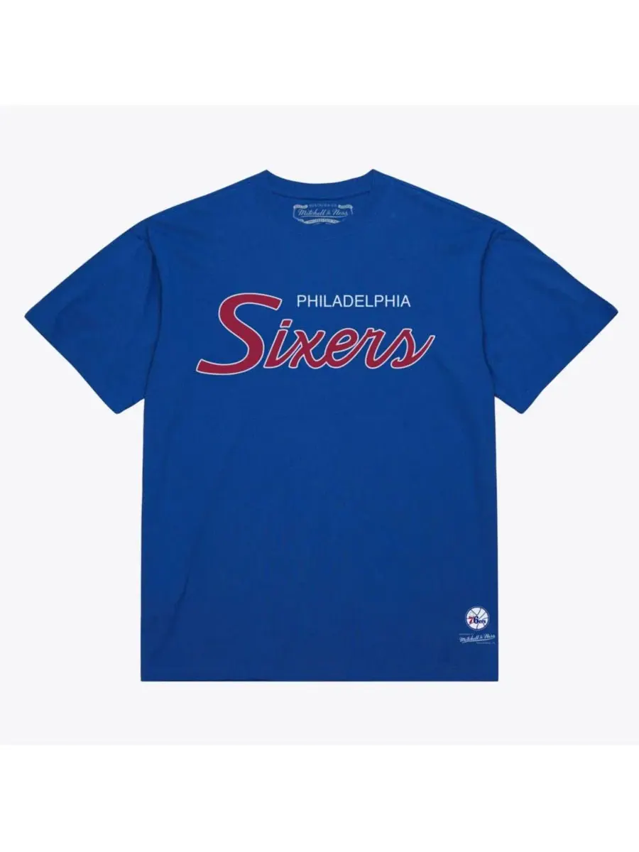Футболка с принтом Mitchell & Ness — изображение 1 из 2, королевский