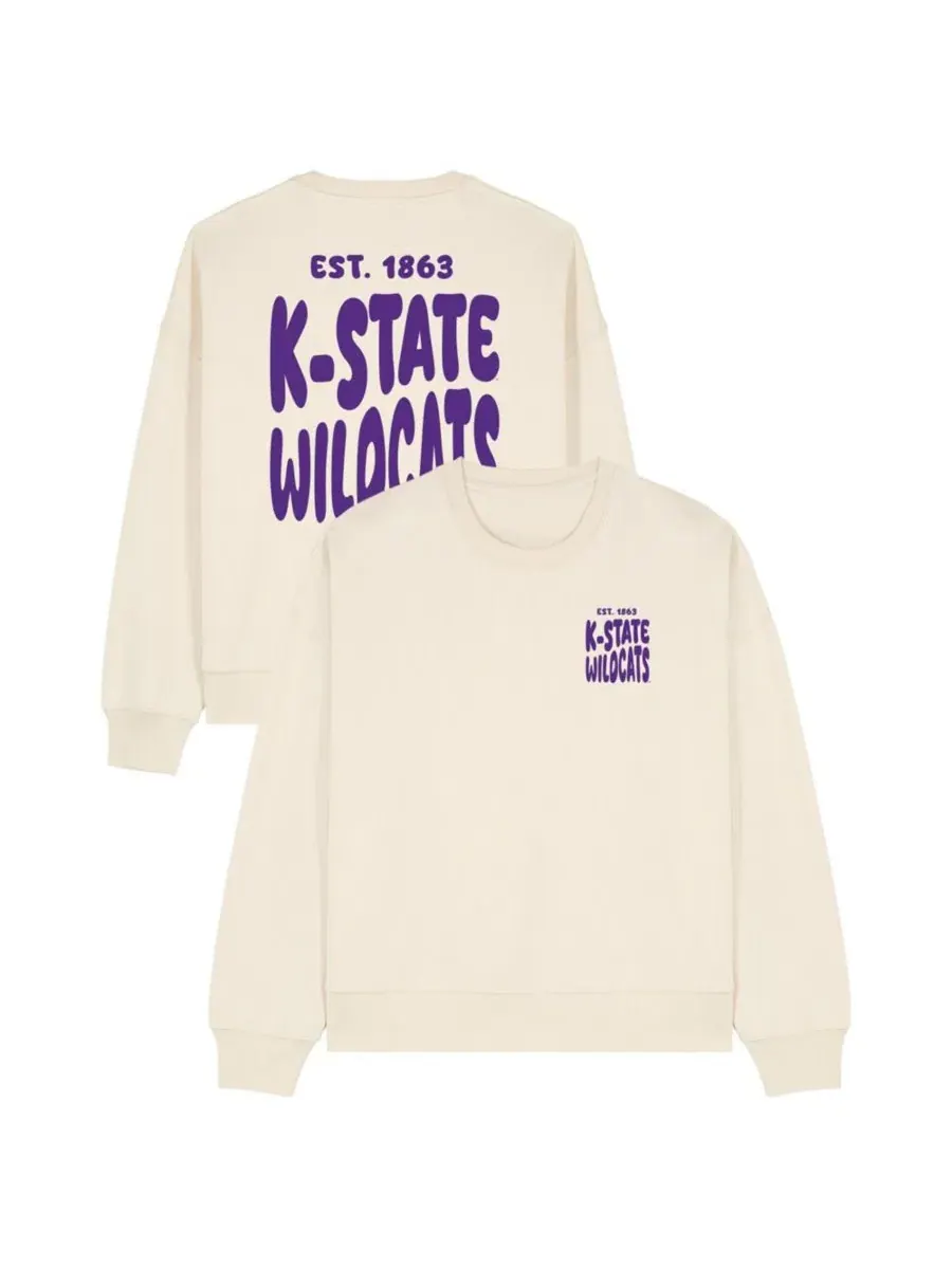 Женский свитшот с флисовой подкладкой Kansas State Wildcats Cloud Uscape Apparel — изображение 1 из 3, бежевый