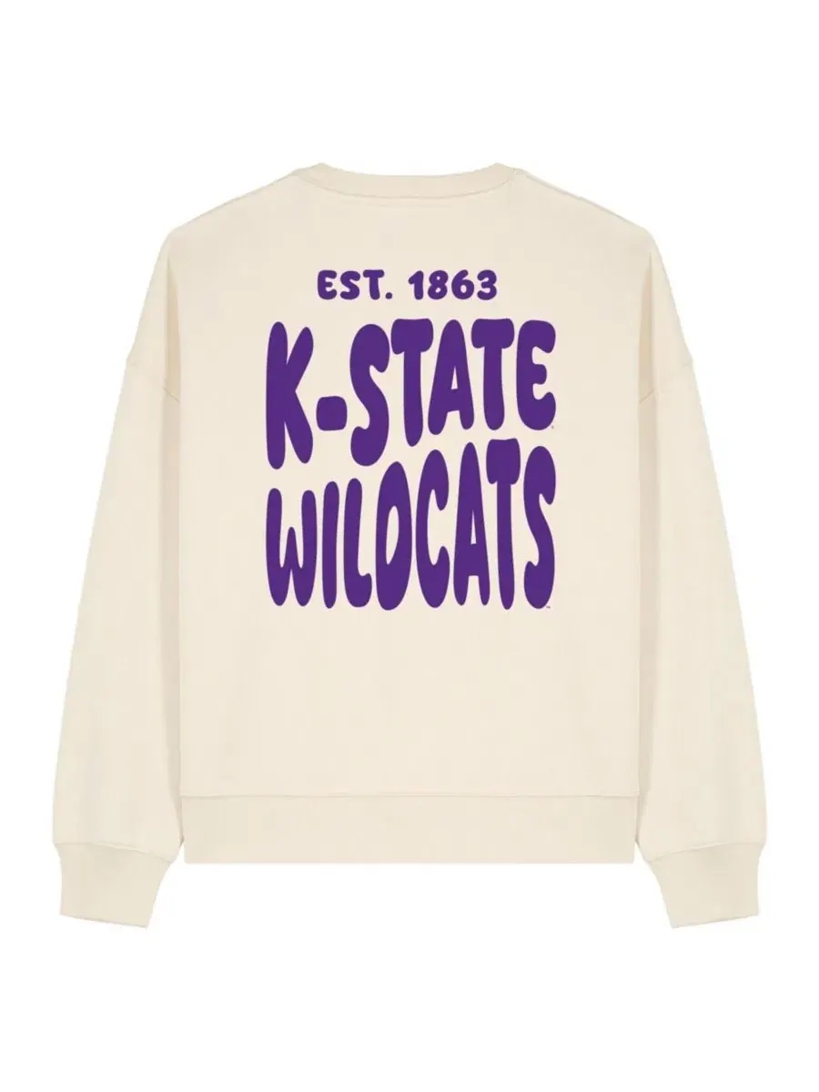 Женский свитшот с флисовой подкладкой Kansas State Wildcats Cloud Uscape Apparel — изображение 3 из 3, бежевый