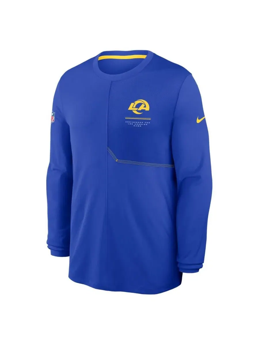 Футболка с длинным рукавом Nike Los Angeles Rams Sideline Coaches UV Dri-FIT — изображение 2 из 3, королевский
