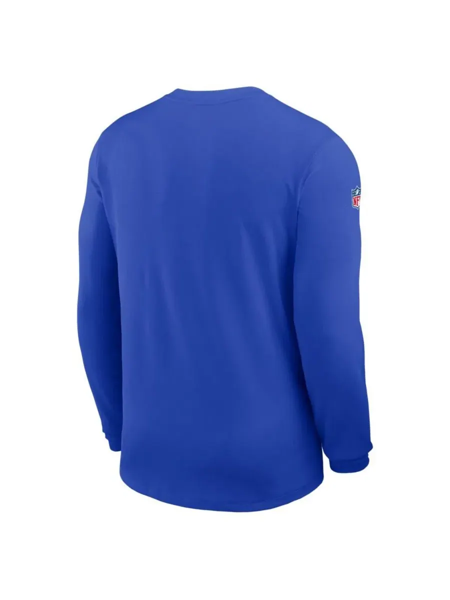 Футболка с длинным рукавом Nike Los Angeles Rams Sideline Coaches UV Dri-FIT — изображение 3 из 3, королевский