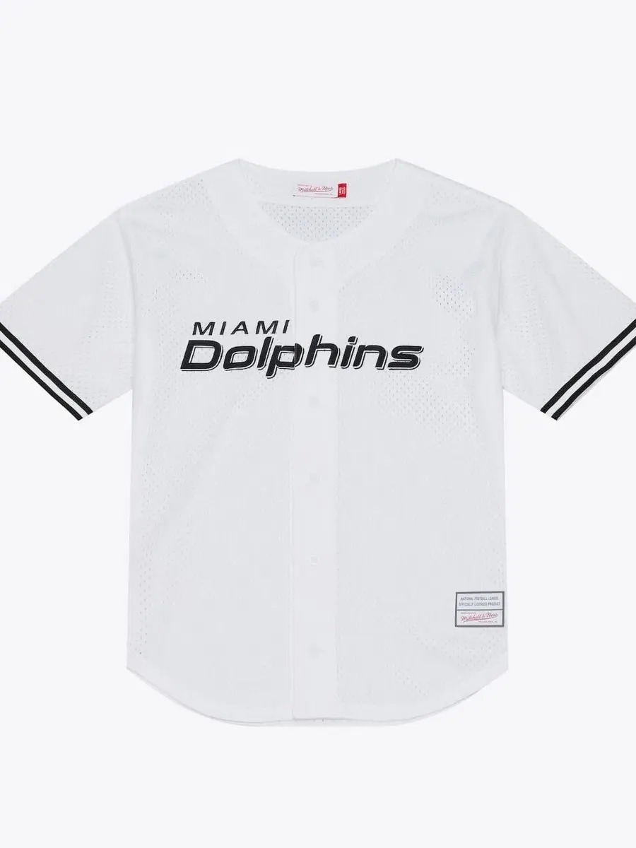 Бейсбольная джерси с полной застежкой Monochrome Mitchell & Ness — изображение 1 из 5, белый