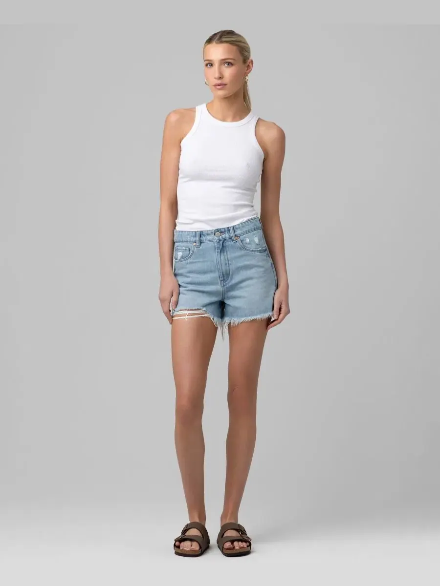 Шорты женские из хлопка с 5 карманами, 5 Pocket Styling Cotton Shorts BLANK NYC, Cold Wave — изображение 1 из 4