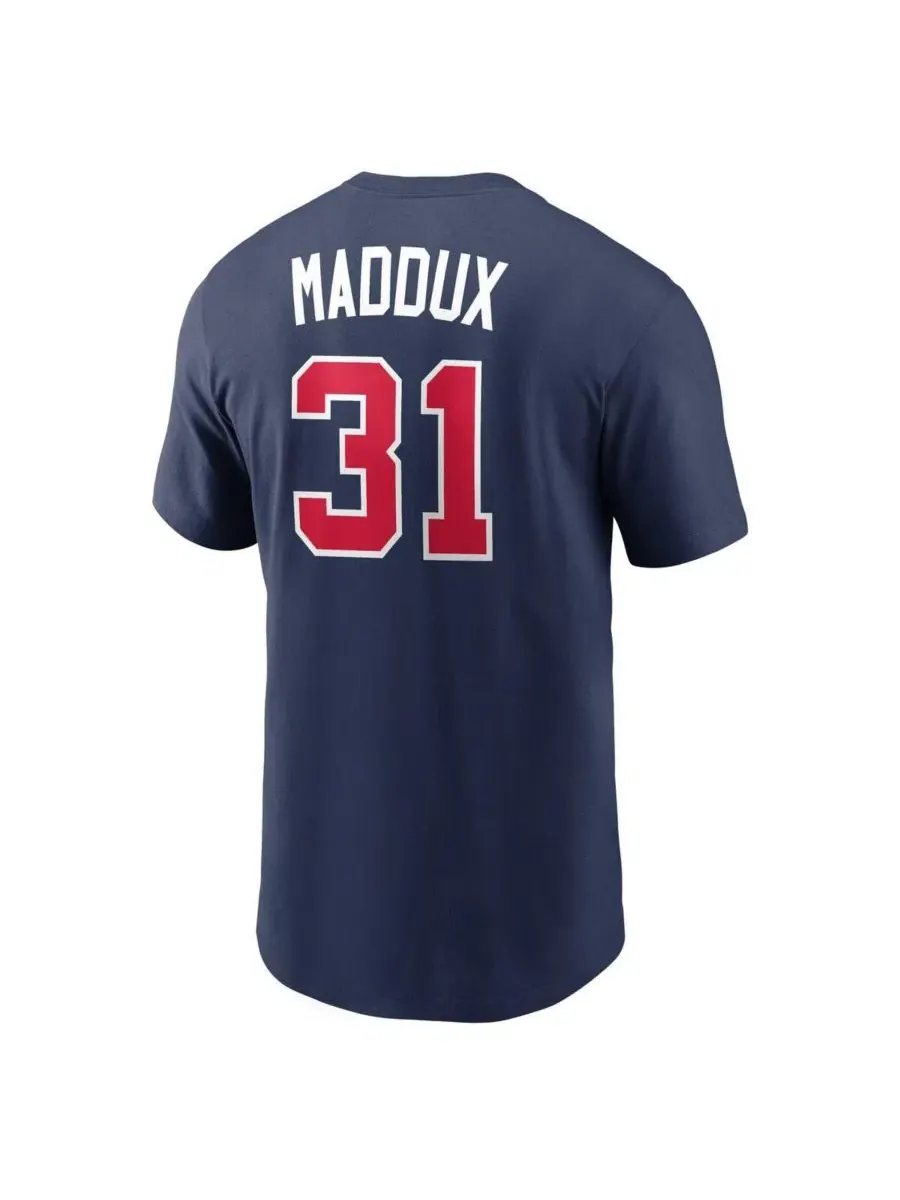 Футболка с коротким рукавом с принтом Greg Maddux Nike — изображение 3 из 3, темно-синий