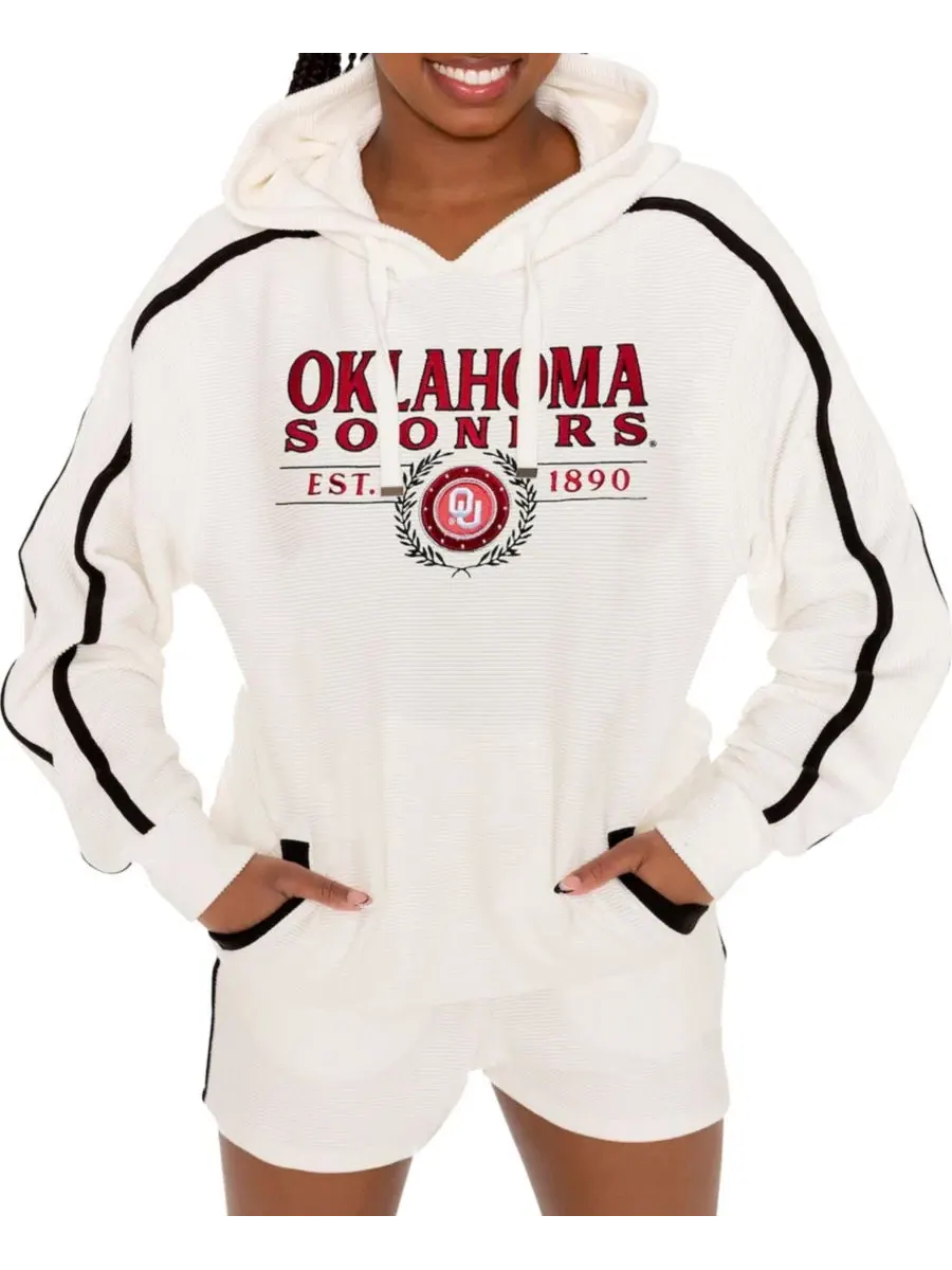 Женский комплект из худи и шорт с принтом Oklahoma Sooners Gameday Couture — изображение 3 из 5, бежевый