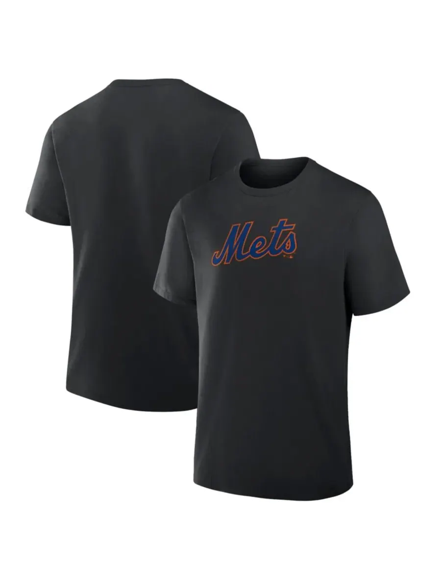 Футболка с принтом Alternate Logo Legacy New York Mets Fanatics — изображение 1 из 3, черный