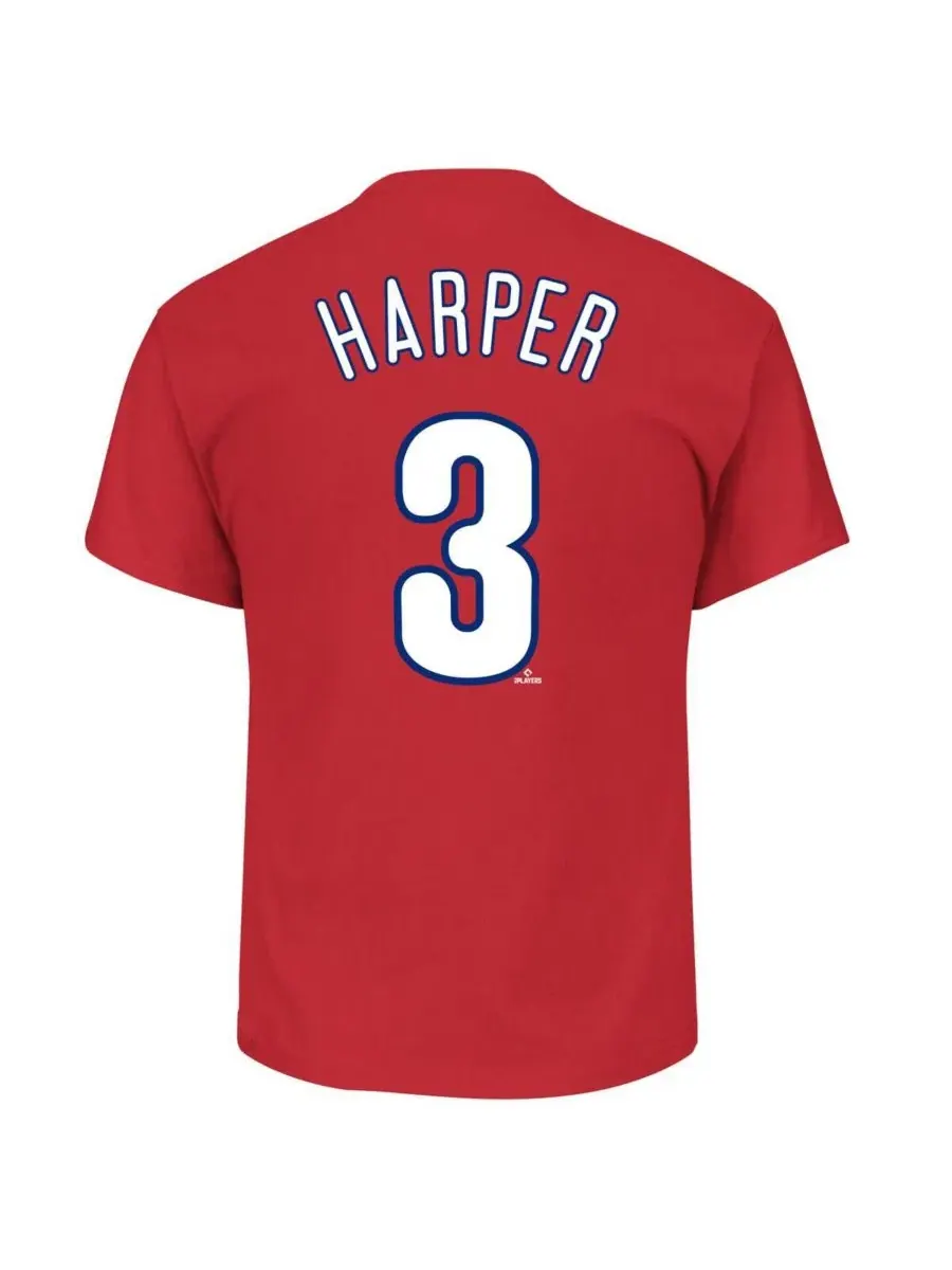 Футболка с длинным рукавом Bryce Harper Red Philadelphia Phillies Fanatics — изображение 3 из 3, красный