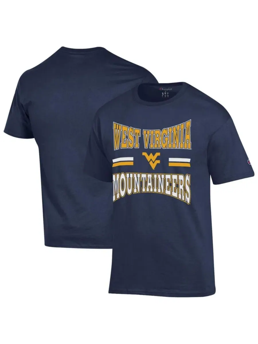 Футболка с принтом West Virginia Mountaineers Team Zoom Champion — изображение 1 из 3, темно-синий