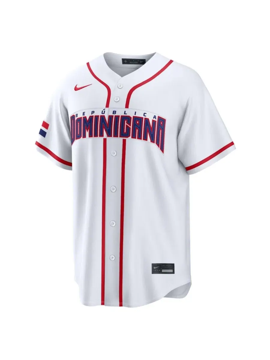 Джерси Nike Fernando Tatis Jr. White Dominican Republic Baseball 2026 World Baseball Classic Stadium — изображение 2 из 3