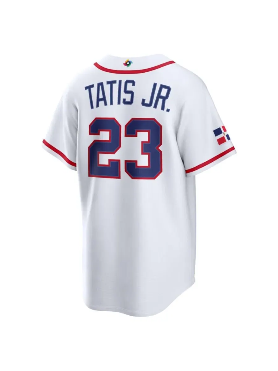 Джерси Nike Fernando Tatis Jr. White Dominican Republic Baseball 2026 World Baseball Classic Stadium — изображение 3 из 3