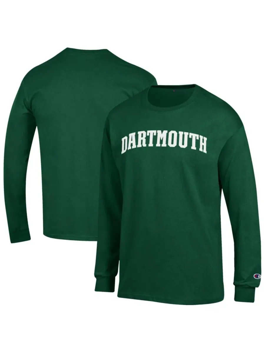 Футболка с длинным рукавом с принтом Dartmouth Big Green Basic Arch Champion — изображение 1 из 3, зеленый