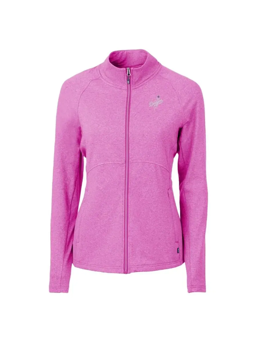 Женская куртка-бомбер с принтом, модель Raglan Adapt Eco Knit Heather Full-Zip Jacket Cutter & Buck — изображение 2 из 3