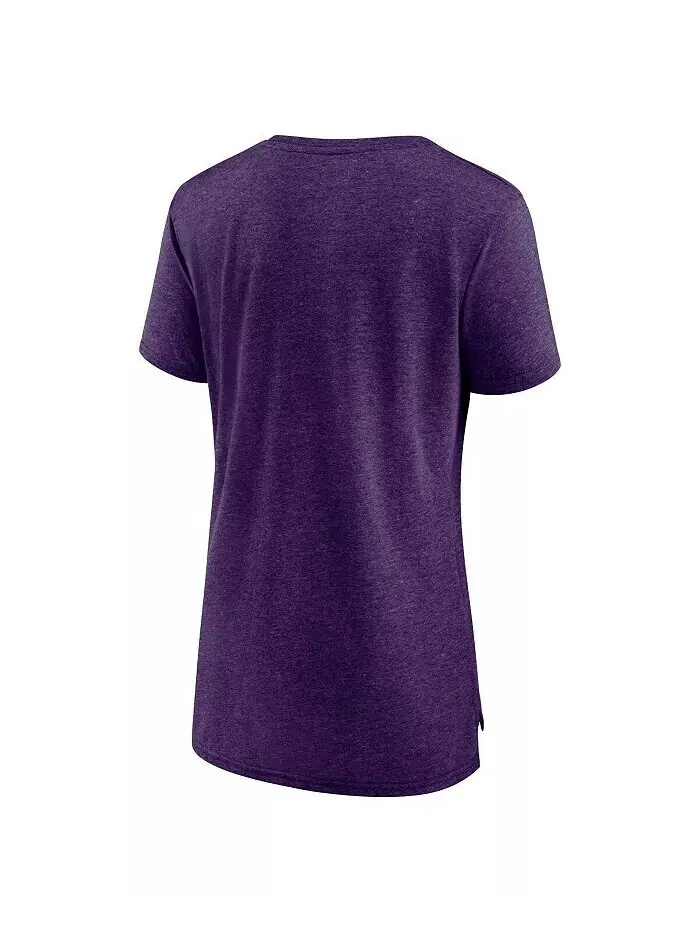 Женская фиолетовая футболка Los Angeles Lakers True Classics Tri-Blend с принтом Fanatics — изображение 2 из 3