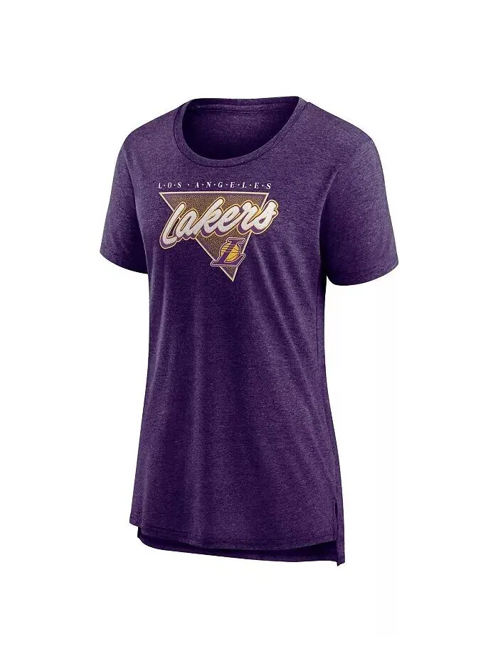 Женская фиолетовая футболка Los Angeles Lakers True Classics Tri-Blend с принтом Fanatics — изображение 3 из 3