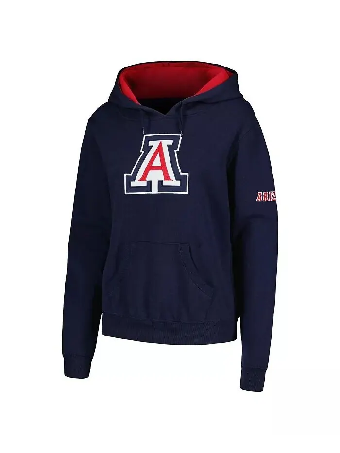 Женская темно-синяя толстовка с капюшоном Arizona Wildcats с большим логотипом Stadium Athletic — изображение 4 из 5