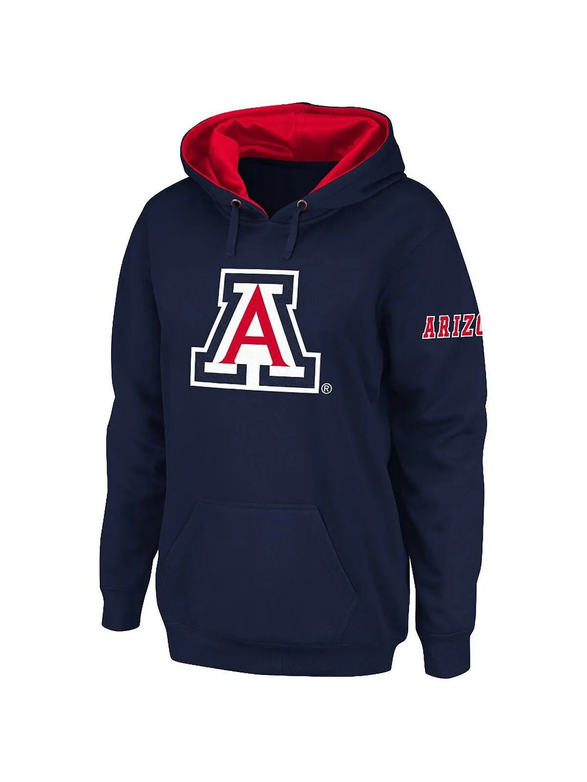 Женский темно-синий пуловер с капюшоном и большим логотипом Arizona Wildcats Stadium Athletic — изображение 1 из 3