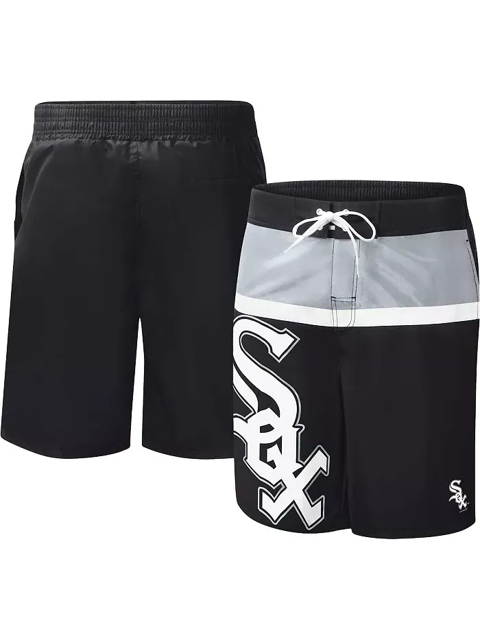 Мужские плавательные шорты Chicago White Sox Sea Wind черного цвета G-III Sports by Carl Banks — изображение 1 из 3