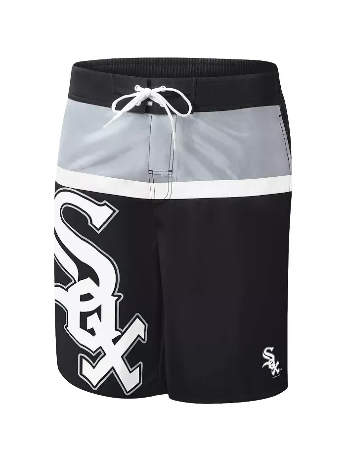Мужские плавательные шорты Chicago White Sox Sea Wind черного цвета G-III Sports by Carl Banks — изображение 3 из 3