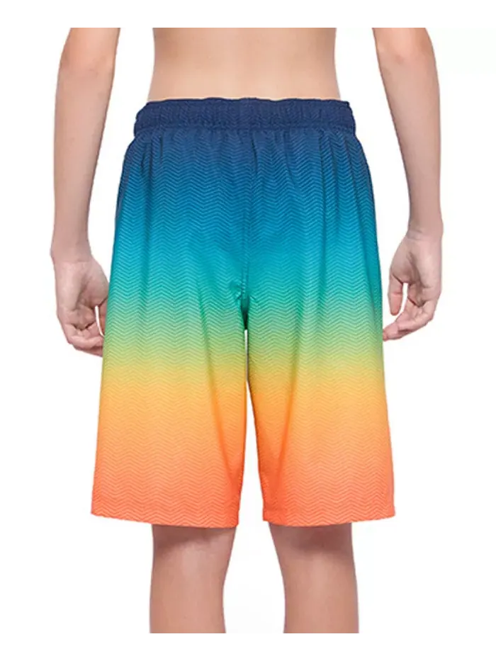 Мальчиковые плавки для плавания Board Shorts с 4-сторонней растяжкой, быстросохнущие, с сетчатой — изображение 4 из 10