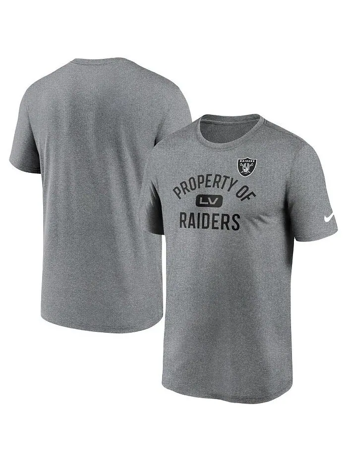 Мужская темно-серая футболка Las Vegas Raiders Property Of Legend Performance Nike — изображение 1 из 3, темно-серый